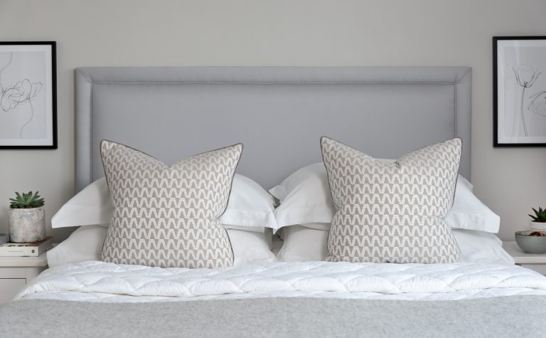 Taupe pattern cushions
